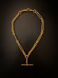 VICTORIAN CHUNKY 18CT GOLD PAPERCLIP ALBERT CHAIN