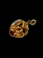 VICTORIAN 15CT GOLD & GARNET SPHERE PENDANT