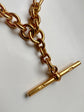 VICTORIAN CHUNKY 18CT GOLD PAPERCLIP ALBERT CHAIN