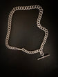 VICTORIAN CHUNKY SILVER CURB ALBERT CHAIN