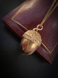 VICTORIAN SUPER SIZED 9CT GOLD ACORN POMANDER PENDANT