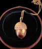 VICTORIAN SUPER SIZED 9CT GOLD ACORN POMANDER PENDANT