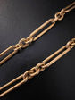 VICTORIAN CHUNKY 18CT GOLD PAPERCLIP ALBERT CHAIN