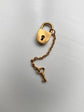 VICTORIAN 18CT GOLD WORKING PADLOCK & KEY PENDANT