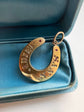 VICTORIAN DIAMOND & RUBY 15CT GOLD HORSESHOE PENDANT ‘SANS ADIEU’