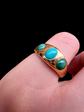 VICTORIAN 18CT GOLD & TURQUOISE GYPSY RING