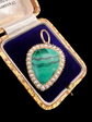 GEORGIAN MALACHITE & PEARL HEART PENDANT