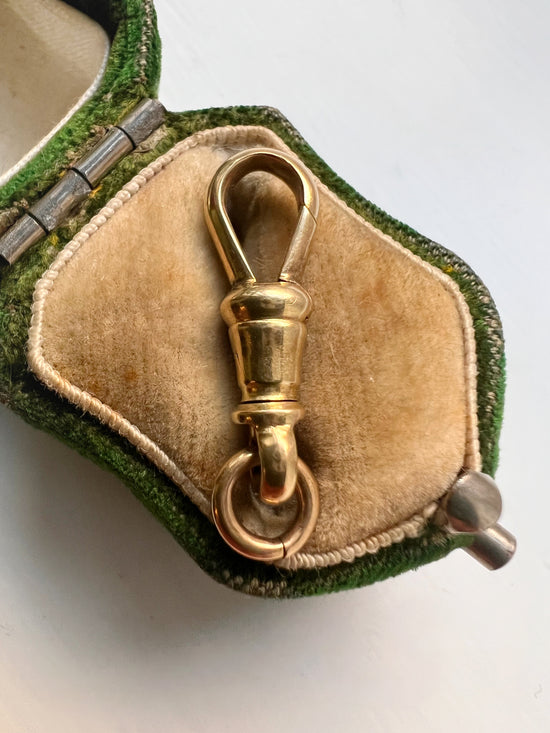 VICTORIAN 15CT GOLD DOG CLIP