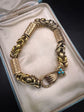 GEORGIAN 15CT GOLD BRACELET WITH A GEM SET HAND & SNAKE CLASP