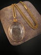 VICTORIAN 15CT GOLD & ROCK CRYSTAL LOCKET