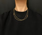 VICTORIAN 15CT GOLD KNOT LINK GUARD CHAIN