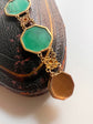 19TH CENTURY MALACHITE & 18CT GOLD BRACELET