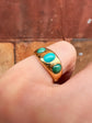 VICTORIAN 18CT GOLD & TURQUOISE GYPSY RING