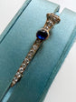 19TH CENTURY DIAMOND & SAPPHIRE HORSESHOE NAIL BROOCH