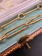 ANTIQUE 15CT GOLD PAPERCLIP ALBERT CHAIN