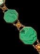 19TH CENTURY MALACHITE & 18CT GOLD BRACELET