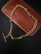 VICTORIAN CHUNKY 18CT GOLD PAPERCLIP ALBERT CHAIN