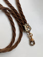 VICTORIAN HAIR NECKLACE WITH HIGH CARAT GOLD / ENAMAL FITTINGS & DOG CLIP