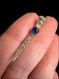 19TH CENTURY DIAMOND & SAPPHIRE HORSESHOE NAIL BROOCH