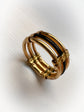 VICTORIAN ELEPHANT HAIR & 14CT GOLD BAND RING