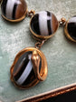 VICTORIAN BANDED AGATE & SNAKE GILT NECKLACE