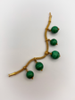 ARCHEOLOGICAL REVIVAL 18CT GOLD & MALACHITE SPHERE BRACELET