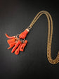 EARLY 19TH CENTURY CORAL HAND FIGA PENDANT