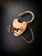 VICTORIAN 15CT GOLD WORKING PADLOCK & KEY