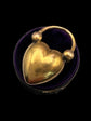 VICTORIAN 15CT GOLD PUFFY HEART PADLOCK