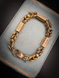 GEORGIAN 15CT GOLD BRACELET WITH A GEM SET HAND & SNAKE CLASP