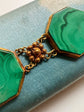 19TH CENTURY MALACHITE & 18CT GOLD BRACELET