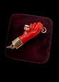 EARLY 19TH CENTURY CORAL HAND WITH GOLD KEY PENDANT