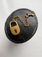 VICTORIAN 18CT GOLD WORKING PADLOCK & KEY PENDANT