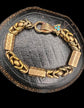 GEORGIAN 15CT GOLD BRACELET WITH A GEM SET HAND & SNAKE CLASP