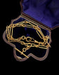 ANTIQUE 18CT GOLD PAPERCLIP & LOVERS KNOT LINK ALBERT CHAIN