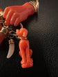 EARLY 19TH CENTURY CORAL HAND FIGA PENDANT