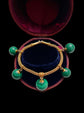 ARCHEOLOGICAL REVIVAL 18CT GOLD & MALACHITE SPHERE BRACELET