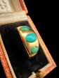 VICTORIAN 18CT GOLD & TURQUOISE GYPSY RING