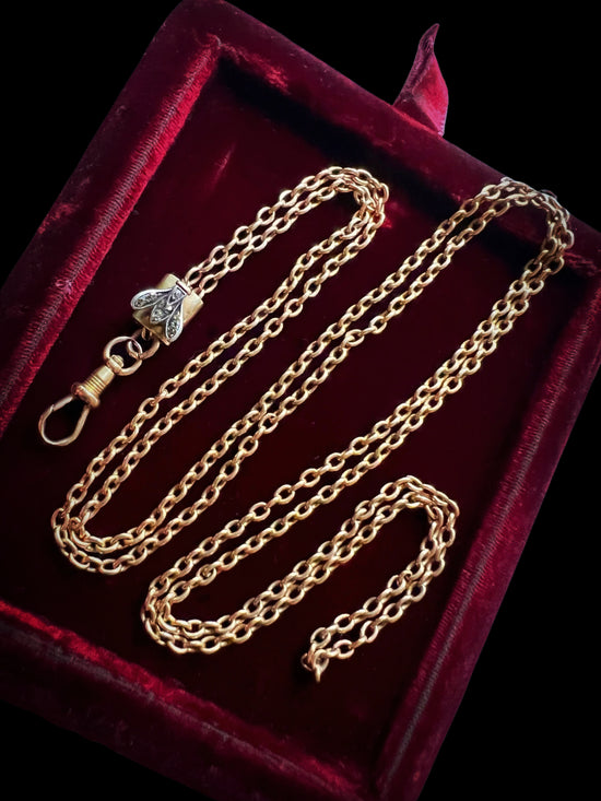 DIAMOND FLY & 15CT GOLD SLIDER CHAIN