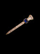 19TH CENTURY DIAMOND & SAPPHIRE HORSESHOE NAIL BROOCH