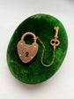 VICTORIAN 15CT GOLD WORKING PADLOCK & KEY