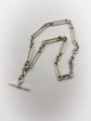 VICTORIAN SILVER PAPERCLIP ALBERT CHAIN