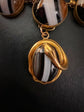 VICTORIAN BANDED AGATE & SNAKE GILT NECKLACE