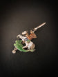 19TH CENTURY GEORGE & THE DRAGON ENAMEL PENDANT