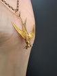 VICTORIAN 15CT GOLD SWALLOW BIRD PENDANT