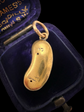 VICTORIAN 15CT GOLD & SAPPHIRE LUCKY BEAN PENDANT