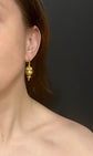 ETRUSCAN REVIVAL SNAKE & SPHERE DROP EARRINGS