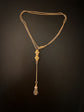 VICTORIAN TWO TONE GOLD SLIDER & TASSELS SNAKE LINK CHAIN