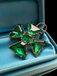 GEORGIAN GREEN PASTE MALTESE CROSS PENDANT