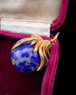 LAPIS LAZULI GLOBE PENDANT WITH 18CT TWISTED BAIL